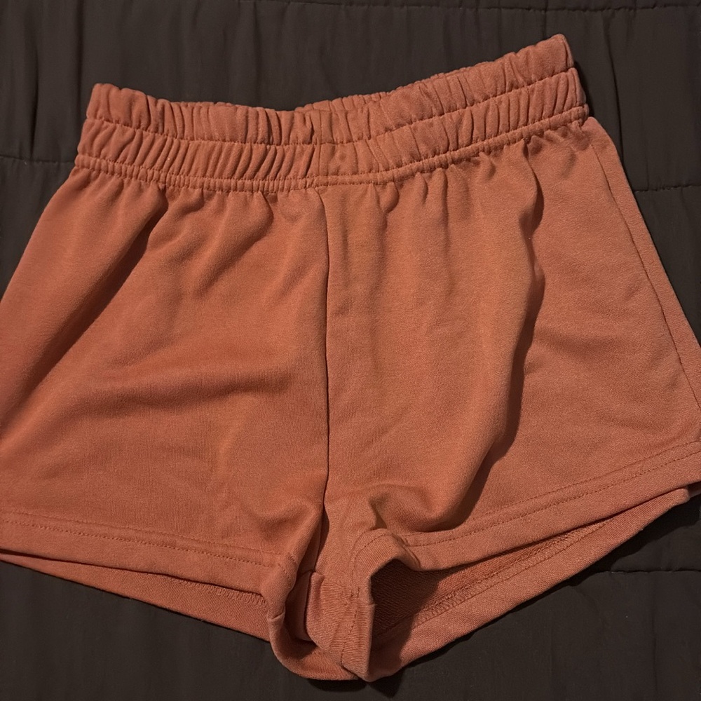 SHEIN Brown Athletic Shorts with Elastic Waistband